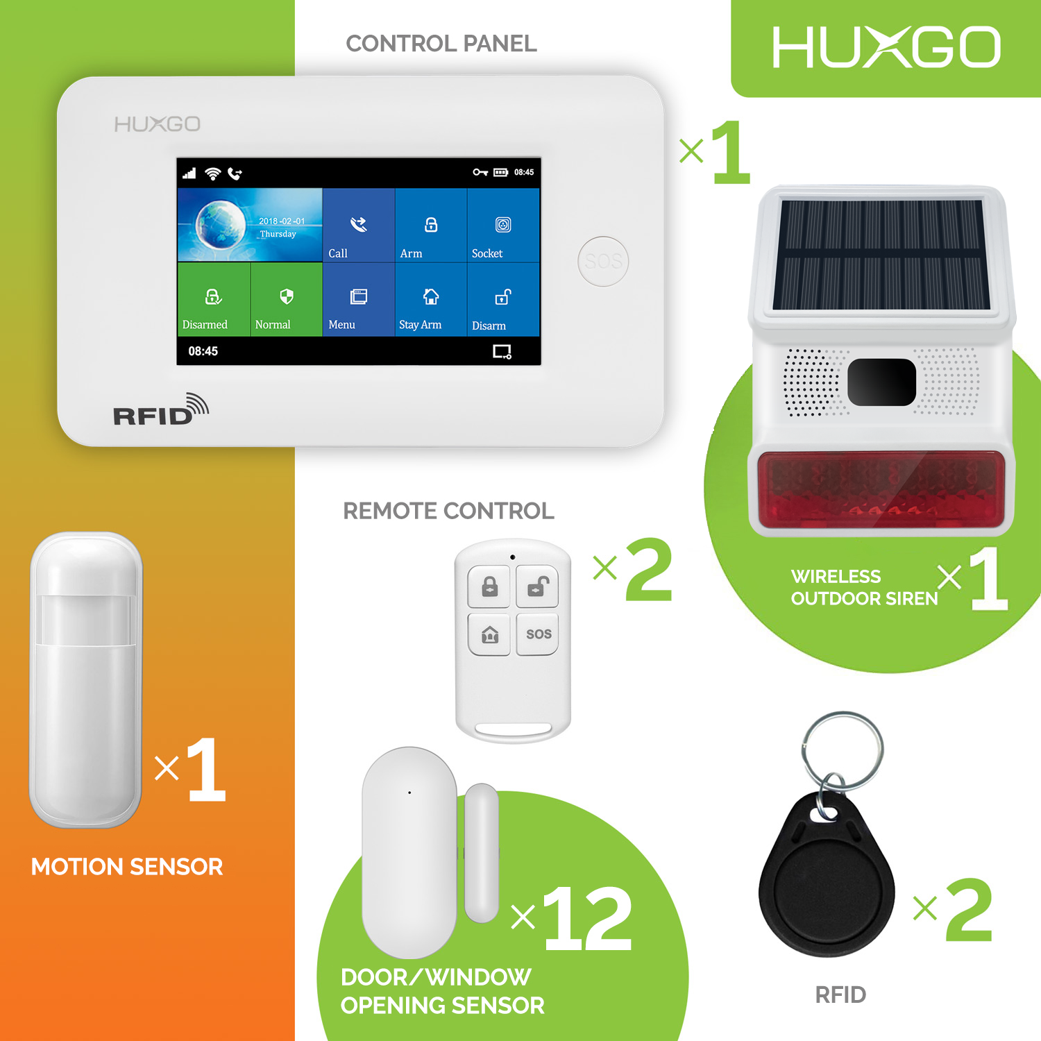 The HUXGO HXA006 Wireless Burglar Alarm