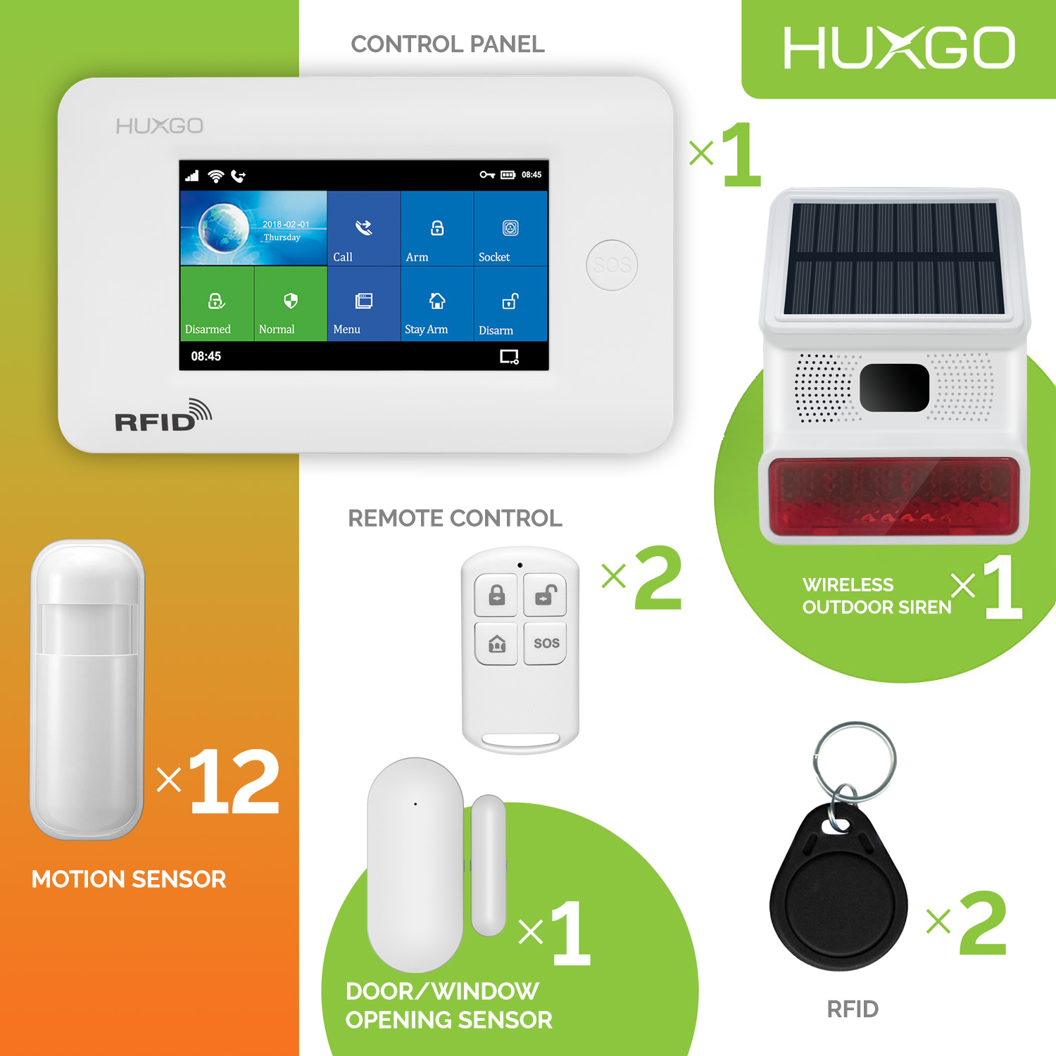 The HUXGO HXA006 Wireless Burglar Alarm