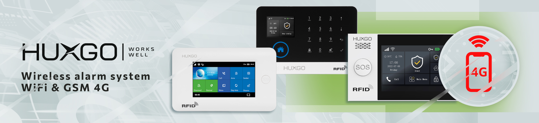 Wireless Security System, Home Alarm System, detectors, sensors