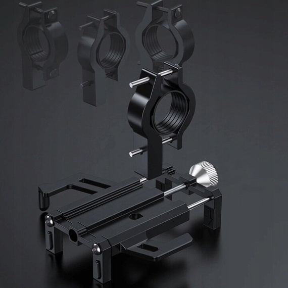 MBG line® BM PRO MH29A - Support universel en aluminium pour téléphone pour vélo, trottinette, moto avec rotation à 360°