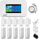 HUXGO® HXA006 - Wireless security system WiFi + GSM with 5x Motion Detector & 5x Door / window sensor | Home Alarm System SET with App TUYA