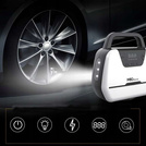 MBG line® Air Pump Car 1866 - Compresor de coche 12 V con pantalla digital, luz LED y juego de adaptadores