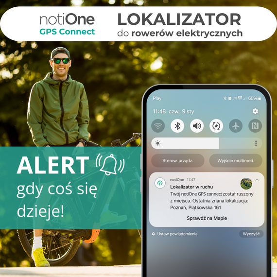 Tracker notiOne GPS for E-Bike Compatible with Electric Motor Shimano