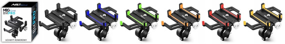 MBG line® BM PRO MH29A - Aluminum universal phone holder for bike, scooter, motorcycle with 360 Rotates
