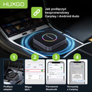 HUXGO® Adaptador inalámbrico 3-en-1 CarPlay y Android Auto compatible con dispositivos Apple y Android