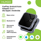 HUXGO® Wireless Adapter 2-in-1 CarPlay and Android Car compatible with Apple and Android Devices