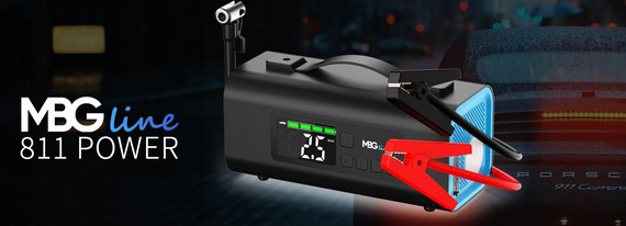 MBG Line® 811 Power – Multifunctional Jump Starter with Air Compressor, Air Pump, Flashlight, and PD30W Power Bank
