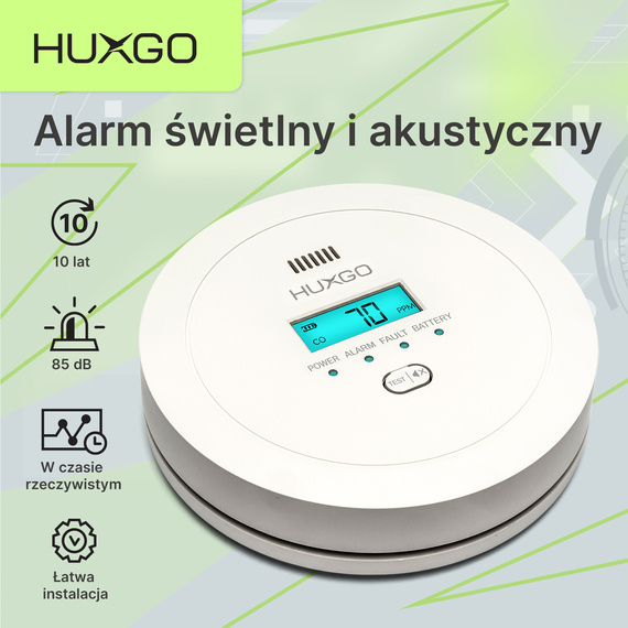 HUXGO® HXAC01 - Carbon Monoxide Sensor - CO Detector