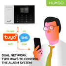 HUXGO® HXA005 2G - Control panel of the Alarm System with WiFi and GSM | Control via Tuya Smart