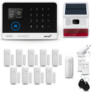 HUXGO® HXA003 - Wireless security system WiFi + GSM with 1x Motion Detector & 9x Door / window sensor with Wireless Siren | Home Alarm System SET with App TUYA