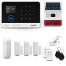 HUXGO® HXA003 - Wireless security system WiFi + GSM with 1x Motion Detector & 3x Door / window sensor with Wireless Siren | Home Alarm System SET with App TUYA