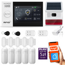 HUXGO® HXA007 - Wireless security system WiFi + GSM with 5x Motion Detector & 5x Door / window sensor with Wireless Siren | Home Alarm System SET with App TUYA
