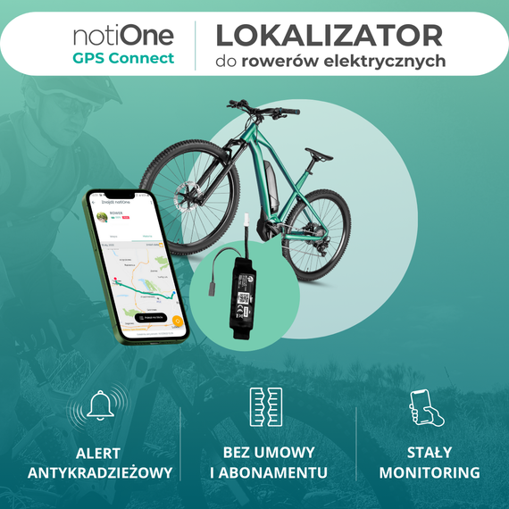 Tracker notiOne GPS for E-Bike Compatible with Electric Motor ANANDA