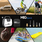 MBG line® Air Pump Car 1866 - Compresor de coche 12 V con pantalla digital, luz LED y juego de adaptadores
