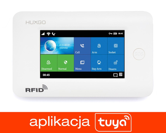 HUXGO® HXA006 2G - Control panel of the Alarm System with WiFi and GSM | Control via Tuya Smart