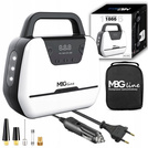 MBG line® Air Pump Car 1866 - Compresor de coche 12 V con pantalla digital, luz LED y juego de adaptadores