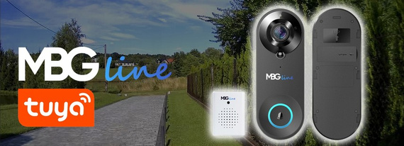 MBG line® SF W3 Noir - Interphone vidéo avec capteur PIR - Compatible avec l'application TUYA