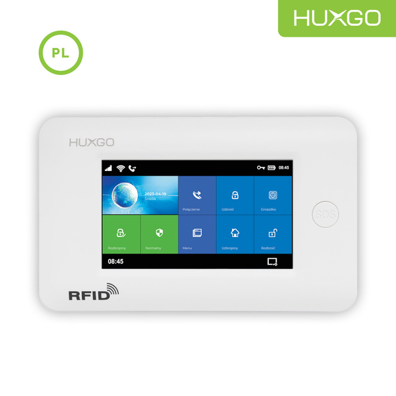 HUXGO® HXA006 - Wireless security system WiFi + GSM 4G with 7x Motion Detector & 1x Door / window sensor | Home Alarm System SET with App TUYA