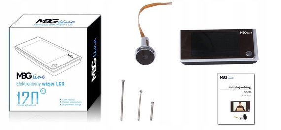MBG line® SF520A - Spioncino elettronico con display LCD da 3,5 pollici - Grandangolo 120°
