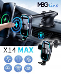 MBG line® X14 MAX - Handyhalterung fürs Auto mit kabellosem Ladegerät für Telefone von 4,7 bis 6,9 Zoll