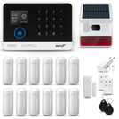 HUXGO® HXA003 - Wireless security system WiFi + GSM with 12x Motion Detector & 1x Door / window sensor with Wireless Siren | Home Alarm System SET with App TUYA