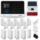 HUXGO® HXA003 - Wireless security system WiFi + GSM with 9x Motion Detector & 9x Door / window sensor with Wireless Siren | Home Alarm System SET with App TUYA