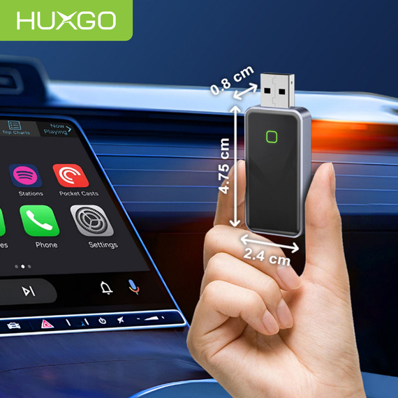 HUXGO® Adattatore wireless 2-in-1 CarPlay e Android Auto compatibile con dispositivi Apple e Android