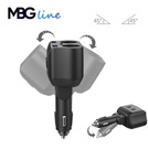 MBG line® HC69PD - Zigarettenanzünder-Verteiler mit Voltmeter und Ladegerät 2 x USB QC3.0