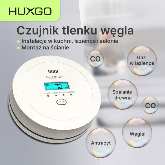 HUXGO® HXAC01 - Carbon Monoxide Sensor - CO Detector