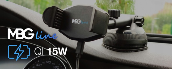 MBG line® HC33 - Support de voiture avec chargeur sans fil pour téléphones de 55 à 88 mm de largeur