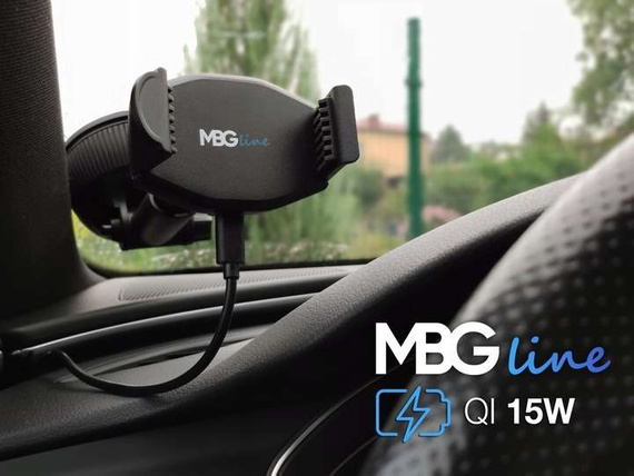 MBG line® HC33 - Support de voiture avec chargeur sans fil pour téléphones de 55 à 88 mm de largeur
