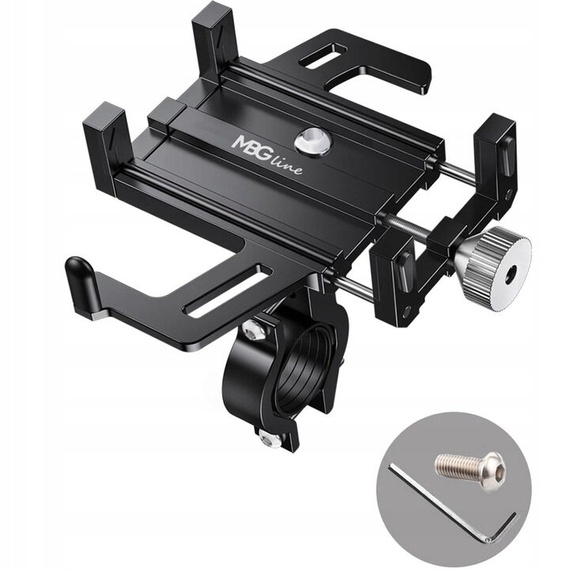 MBG line® BM PRO MH29A - Aluminum universal phone holder for bike, scooter, motorcycle with 360 Rotates