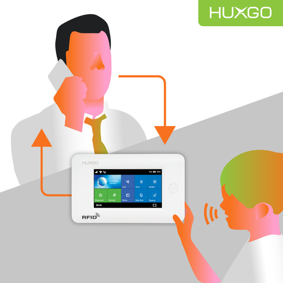 HUXGO® HXA006 - Wireless security system WiFi + GSM 4G with 7x Motion Detector & 1x Door / window sensor | Home Alarm System SET with App TUYA
