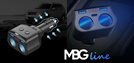 MBG line® HC69PD - Sdoppiatore per accendisigari con voltmetro e caricatore 2 x USB QC3.0
