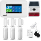 HUXGO® HXA006 - Wireless security system WiFi + GSM 4G with 3x Motion Detector & 3x Door / window sensor with Wireless Siren | Home Alarm System SET with App TUYA