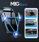 MBG line® X14 MAX - Soporte para coche con cargador inalámbrico para teléfonos de 4,7 a 6,9 pulgadas