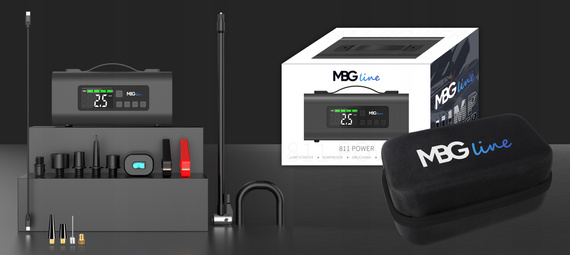MBG Line® 811 Power – Multifunctional Jump Starter with Air Compressor, Air Pump, Flashlight, and PD30W Power Bank