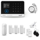 HUXGO® HXA003 - Funk Alarmanlage System WiFi + GSM mit 1x Bewegungsmelder PIR & 3x Fenster und Türsensor sensor | Kabellose Alarmanlage SET mit TUYA App