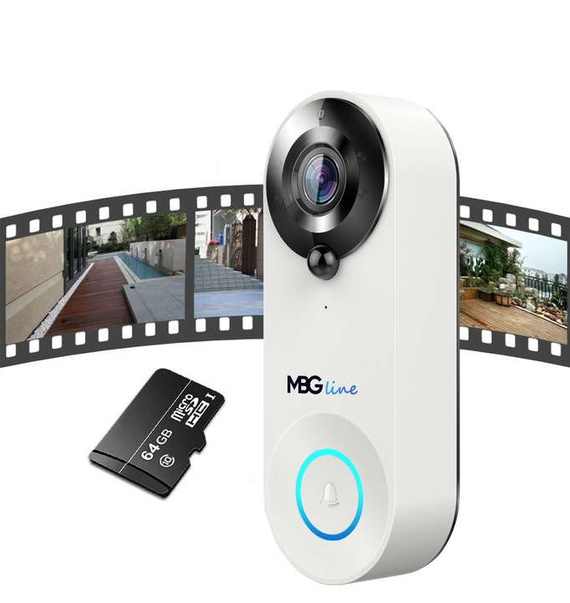 MBG line® SF W3 Weiß - Video-Türsprechanlage mit PIR-Sensor - Kompatibel mit der TUYA-App