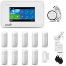 HUXGO® HXA006 - Funk Alarmanlage System WiFi + GSM 4G mit 9x Bewegungsmelder PIR & 1x Fenster und Türsensor sensor | Kabellose Alarmanlage SET mit TUYA App