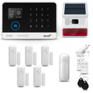 HUXGO® HXA003 - Wireless security system WiFi + GSM with 1x Motion Detector & 5x Door / window sensor with Wireless Siren | Home Alarm System SET with App TUYA