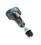 MBG line® PD79AD - Chargeur de voiture avec voltmètre - Adaptateur USB pour allume-cigare