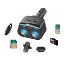 MBG line® HC69PD - Divisor de enchufe para encendedor de cigarrillos con voltímetro y cargador 2 x USB QC3.0
