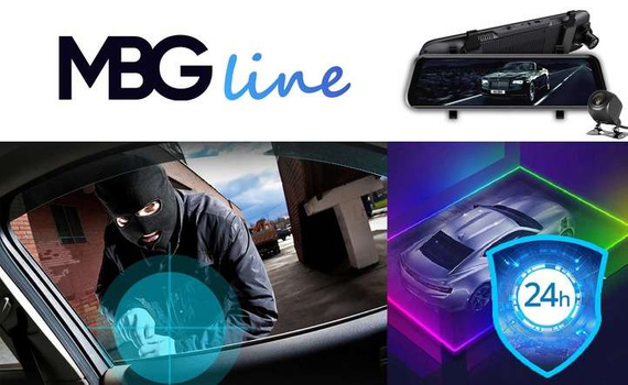 MBG line® HS900 Pro - Car mirror recorder - Pro Parking Camera on the road 2K + FHD