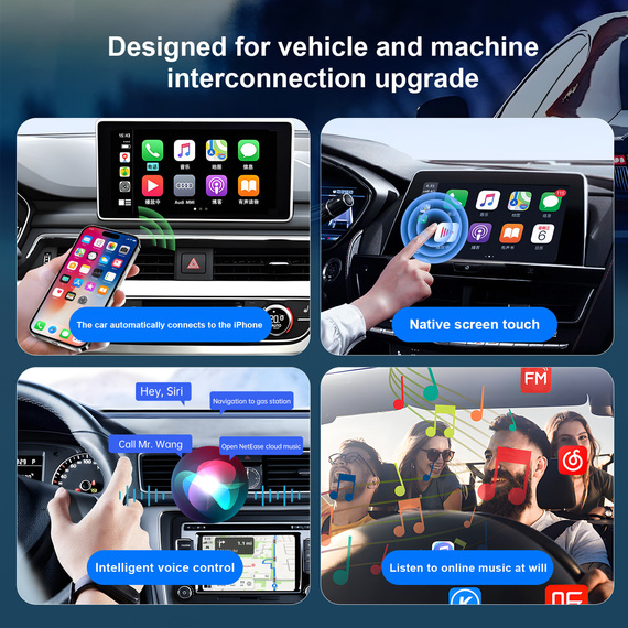 HUXGO® Wireless Adapter CarPlay compatible with Apple Devices  BY963A/C