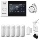 HUXGO® HXA007 - Wireless security system WiFi + GSM 4G LTE with 5x Motion Detector & 1x Door / window sensor | Home Alarm System SET with App TUYA