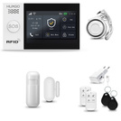 HUXGO® HXA007 - Funk Alarmanlage System WiFi + GSM mit 1x Bewegungsmelder PIR & 1x Fenster und Türsensor sensor | Kabellose Alarmanlage SET mit TUYA App