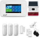 HUXGO® HXA006 - Système de sécurité sans fil Wi-Fi + GSM 4G avec 3x Détecteur de Mouvement & 1x Détecteur pour porte et fenêtre avec Sirène sans fil | Système d'alarme domestique avec l'application TUYA