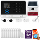 HUXGO® HXA003 - Wireless security system WiFi + GSM with 9x Motion Detector & 1x Door / window sensor with Wireless Siren | Home Alarm System SET with App TUYA