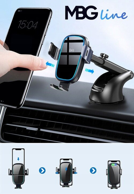 MBG line® X14 MAX - Car holder with wireless charger for 4.7 - 6.9 Inch Phone
